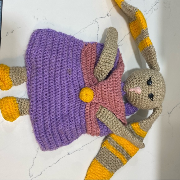 Crochet Rabbit bunny child backpack - Picture 8 of 10